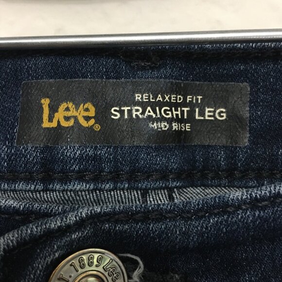 LEE Straight Leg Mid Rise Relaxed Fit Cropped Jean Womens Size 30 Medium Wash - Picture 4 of 14
